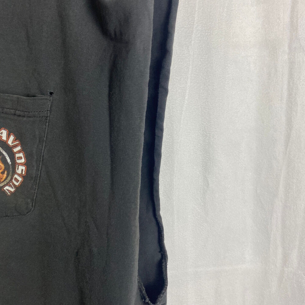 Vtg Harley Davidson T-Shirt Sz 3X Gallipolis Ohio Two-Sided Cut-Off Sleeve - Picture 7 of 13